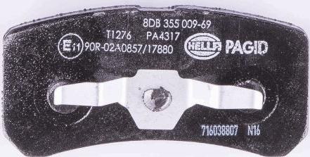 HELLA 8DB 355 009-691 - Brake Pad Set, disc brake autospares.lv