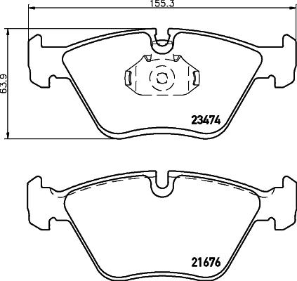 HELLA 8DB 355 009-651 - Brake Pad Set, disc brake autospares.lv