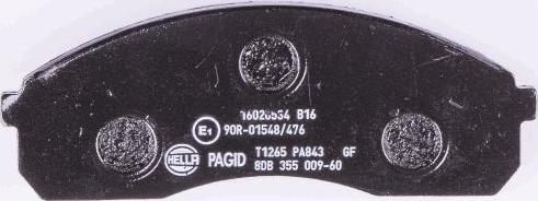 HELLA 8DB 355 009-601 - Brake Pad Set, disc brake autospares.lv