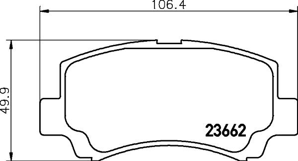 HELLA 8DB 355 009-681 - Brake Pad Set, disc brake autospares.lv