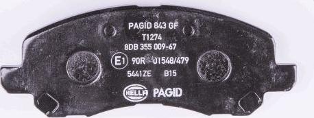 HELLA 8DB 355 009-671 - Brake Pad Set, disc brake autospares.lv