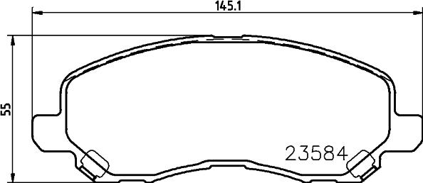 HELLA 8DB 355 009-671 - Brake Pad Set, disc brake autospares.lv