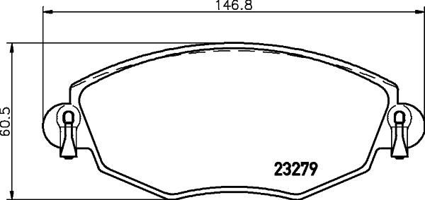 HELLA 8DB 355 009-071 - Brake Pad Set, disc brake autospares.lv