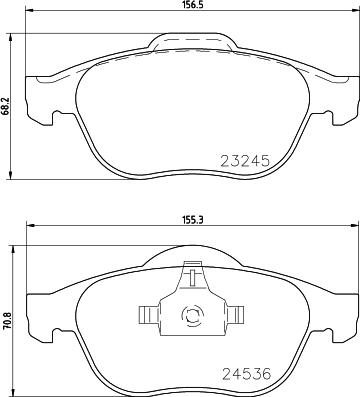 HELLA 8DB 355 009-101 - Brake Pad Set, disc brake autospares.lv