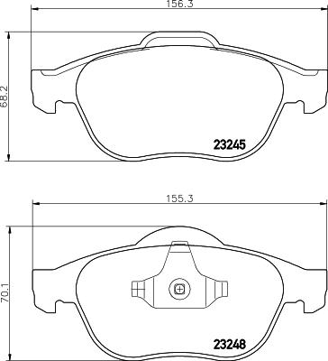 HELLA 8DB 355 009-111 - Brake Pad Set, disc brake autospares.lv