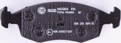 HELLA 8DB 355 009-131 - Brake Pad Set, disc brake autospares.lv