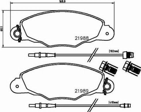 HELLA 8DB 355 009-811 - Brake Pad Set, disc brake autospares.lv