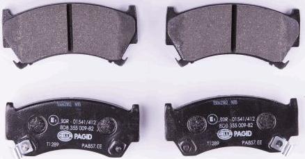 HELLA 8DB 355 009-821 - Brake Pad Set, disc brake autospares.lv