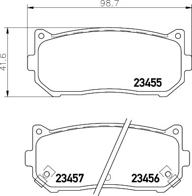 HELLA 8DB 355 009-341 - Brake Pad Set, disc brake autospares.lv