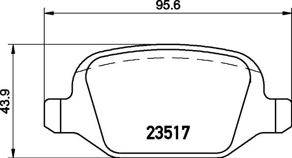 HELLA 8DB 355 009-361 - Brake Pad Set, disc brake autospares.lv