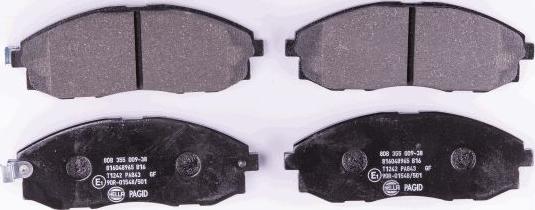 HELLA 8DB 355 009-381 - Brake Pad Set, disc brake autospares.lv