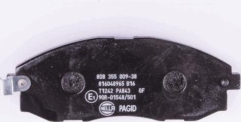 HELLA 8DB 355 009-381 - Brake Pad Set, disc brake autospares.lv