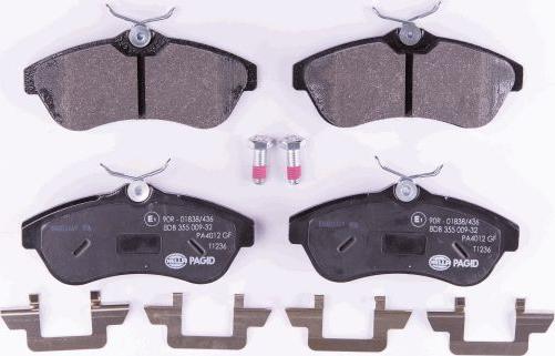 HELLA 8DB 355 009-321 - Brake Pad Set, disc brake autospares.lv