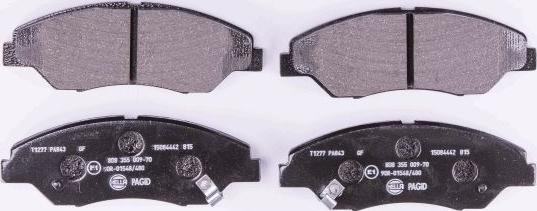 HELLA 8DB 355 009-701 - Brake Pad Set, disc brake autospares.lv