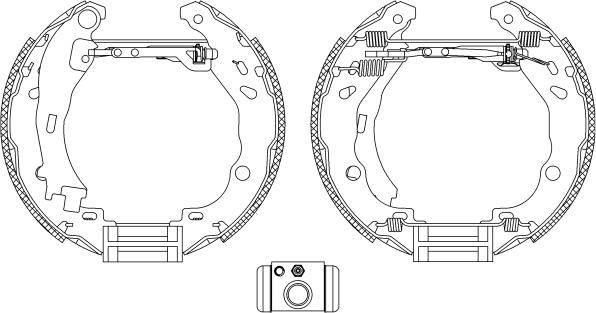 HELLA 8DB 355 004-921 - Brake Shoe Set autospares.lv