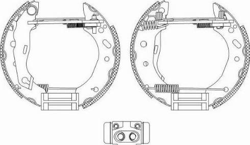 HELLA 8DB 355 004-451 - Brake Shoe Set autospares.lv