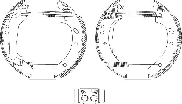 HELLA 8DB 355 004-411 - Brake Shoe Set autospares.lv