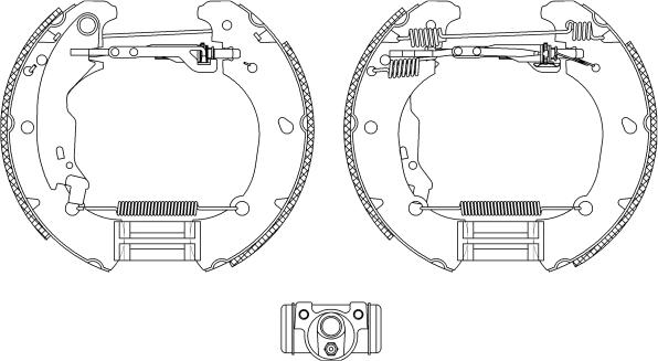 HELLA 8DB 355 004-481 - Brake Shoe Set autospares.lv