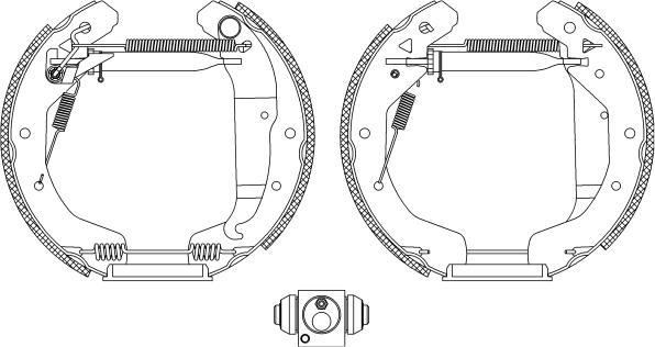 HELLA 8DB 355 004-581 - Brake Shoe Set autospares.lv