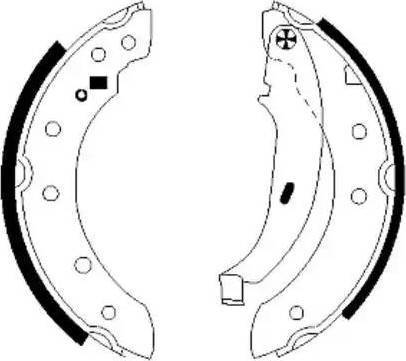 HELLA 8DB 355 003-401 - Brake Shoe Set autospares.lv