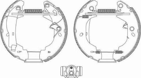 HELLA 8DB 355 004-111 - Brake Shoe Set autospares.lv