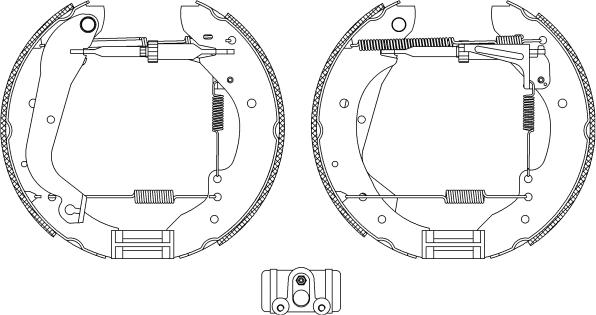 HELLA 8DB 355 004-171 - Brake Shoe Set autospares.lv