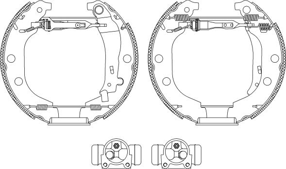 HELLA 8DB 355 004-361 - Brake Shoe Set autospares.lv