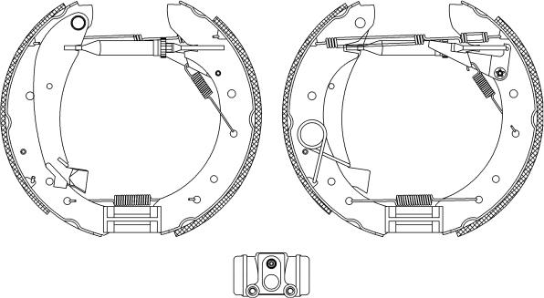 HELLA 8DB 355 004-241 - Brake Shoe Set autospares.lv