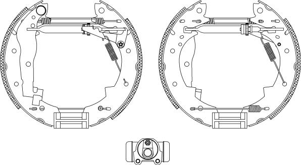 HELLA 8DB 355 004-251 - Brake Shoe Set autospares.lv