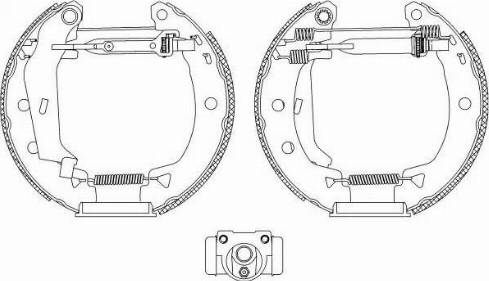 HELLA 8DB 355 004-701 - Brake Shoe Set autospares.lv