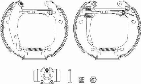 HELLA 8DB 355 004-711 - Brake Shoe Set autospares.lv