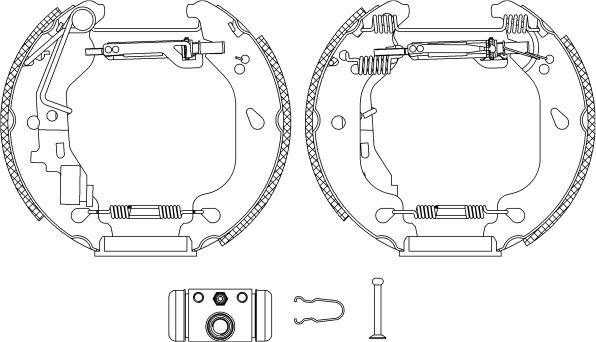 HELLA 8DB 355 004-771 - Brake Shoe Set autospares.lv