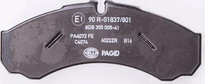 HELLA 8DB 355 005-411 - Brake Pad Set, disc brake autospares.lv
