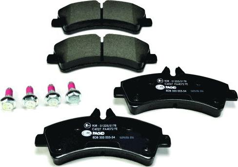 HELLA 8DB 355 005-541 - Brake Pad Set, disc brake autospares.lv