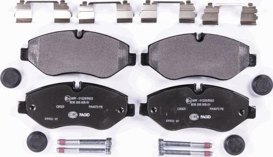 HELLA 8DB 355 005-511 - Brake Pad Set, disc brake autospares.lv