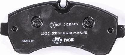 HELLA 8DB 355 005-531 - Brake Pad Set, disc brake autospares.lv