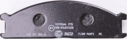 HELLA 8DB 355 005-651 - Brake Pad Set, disc brake autospares.lv