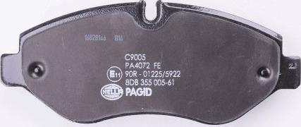 HELLA 8DB 355 005-611 - Brake Pad Set, disc brake autospares.lv