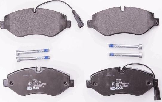 HELLA 8DB 355 005-611 - Brake Pad Set, disc brake autospares.lv