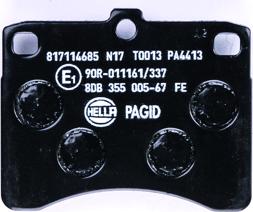 HELLA 8DB 355 005-671 - Brake Pad Set, disc brake autospares.lv
