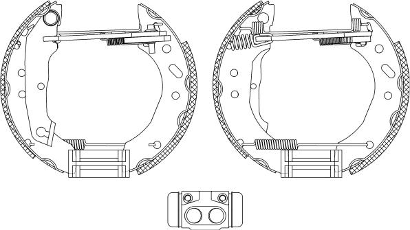 HELLA 8DB 355 005-011 - Brake Shoe Set autospares.lv