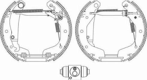 HELLA 8DB 355 005-031 - Brake Shoe Set autospares.lv