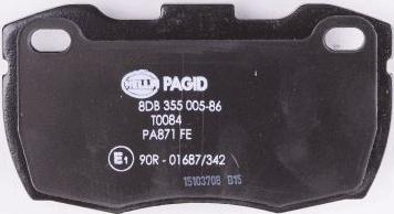 HELLA 8DB 355 005-861 - Brake Pad Set, disc brake autospares.lv