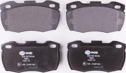 HELLA 8DB 355 005-861 - Brake Pad Set, disc brake autospares.lv