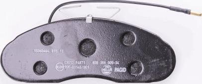 HELLA 8DB 355 005-341 - Brake Pad Set, disc brake autospares.lv