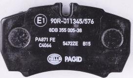 HELLA 8DB 355 005-381 - Brake Pad Set, disc brake autospares.lv