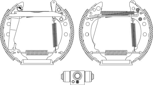 HELLA 8DB 355 005-241 - Brake Shoe Set autospares.lv