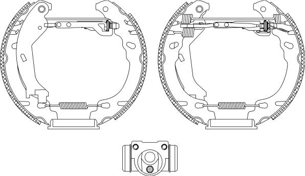 HELLA 8DB 355 005-261 - Brake Shoe Set autospares.lv