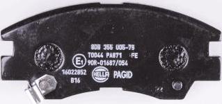 HELLA 8DB 355 005-781 - Brake Pad Set, disc brake autospares.lv