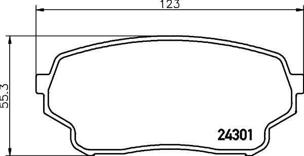 HELLA 8DB 355 006-941 - Brake Pad Set, disc brake autospares.lv